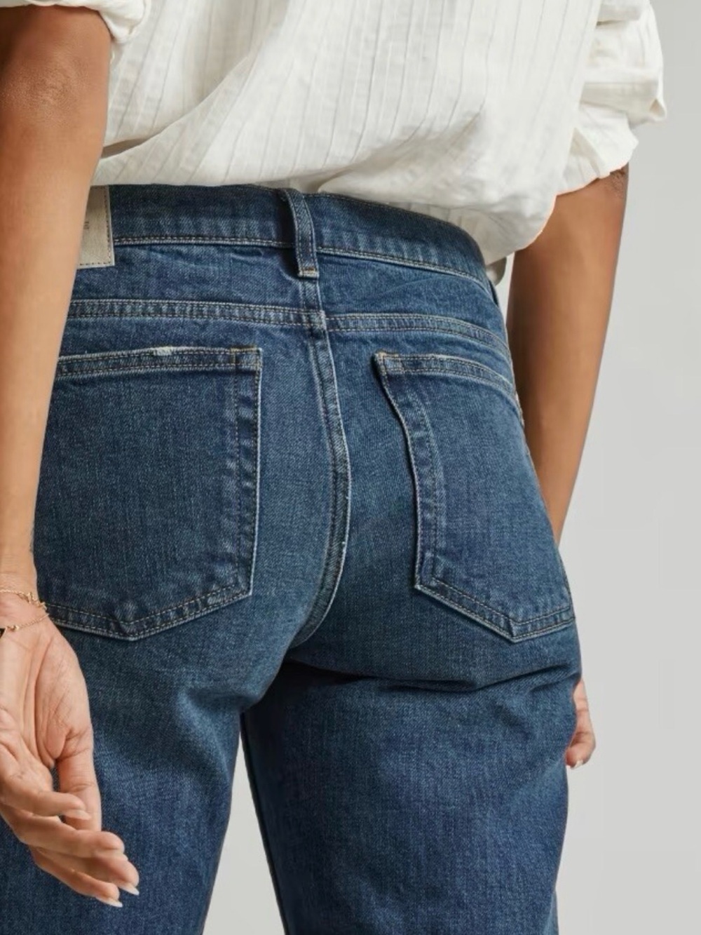 Everlane Croped Shortie Organic Cotton Jean-light wash